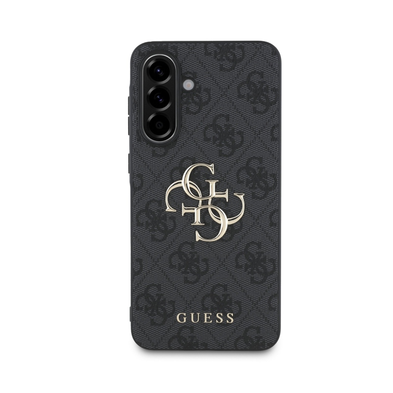 Guess PU 4G Metal Logo Zadní Kryt pro Samsung Galaxy A36 Grey