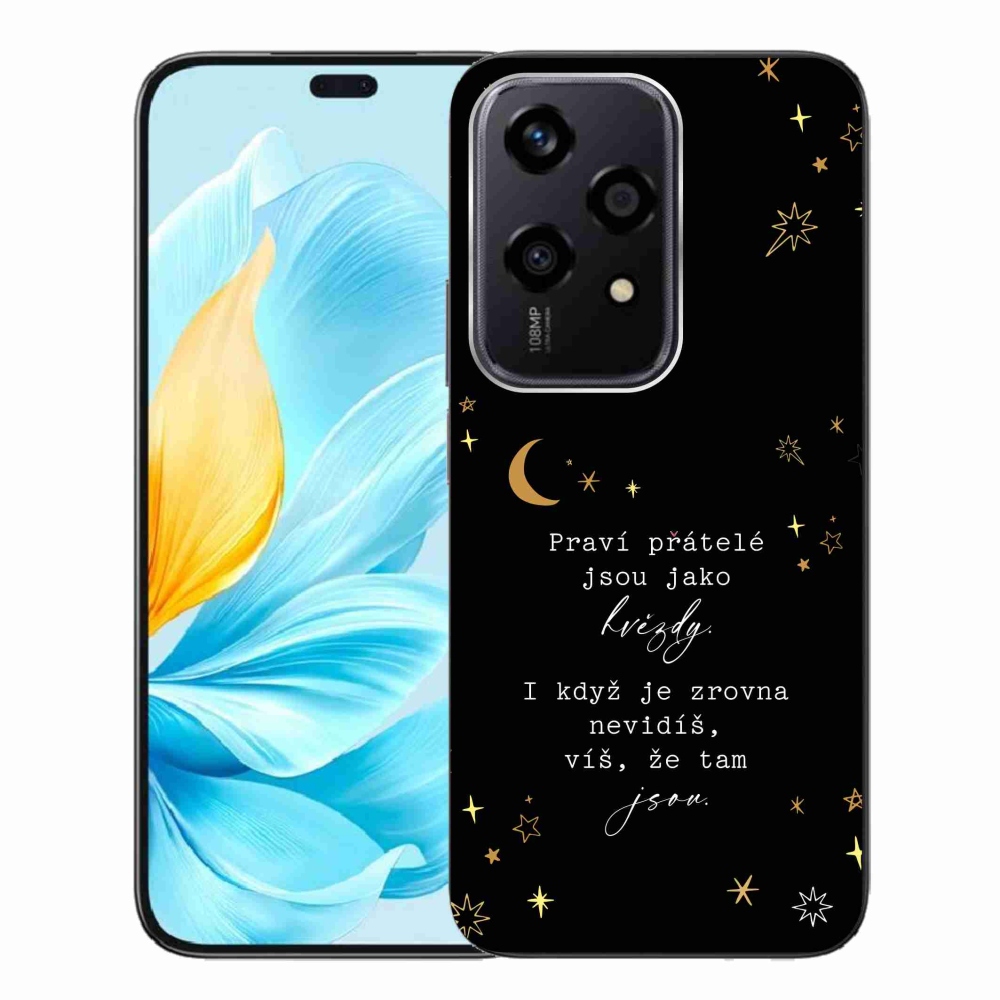 Gelový kryt mmCase na Honor 200 Lite 5G - citát 6 černé pozadí
