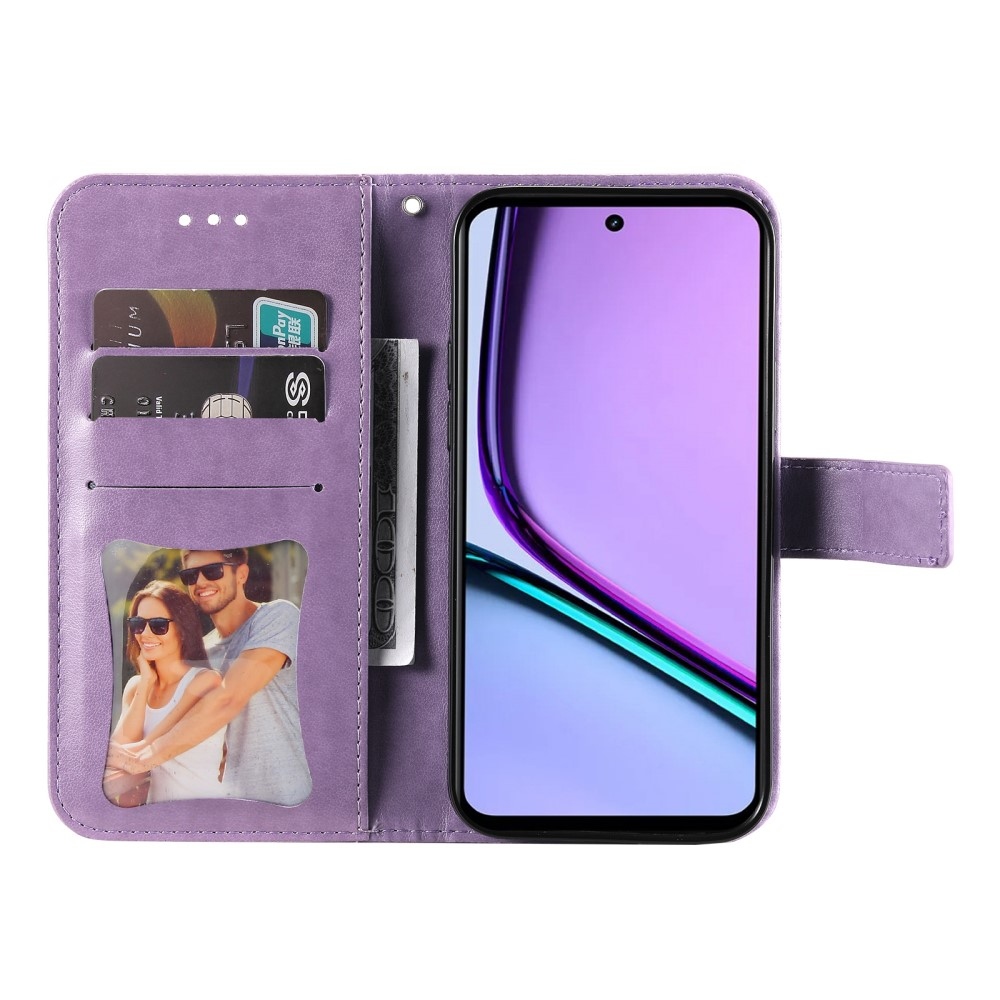 Mandala knížkové pouzdro na Realme C67 - fialové