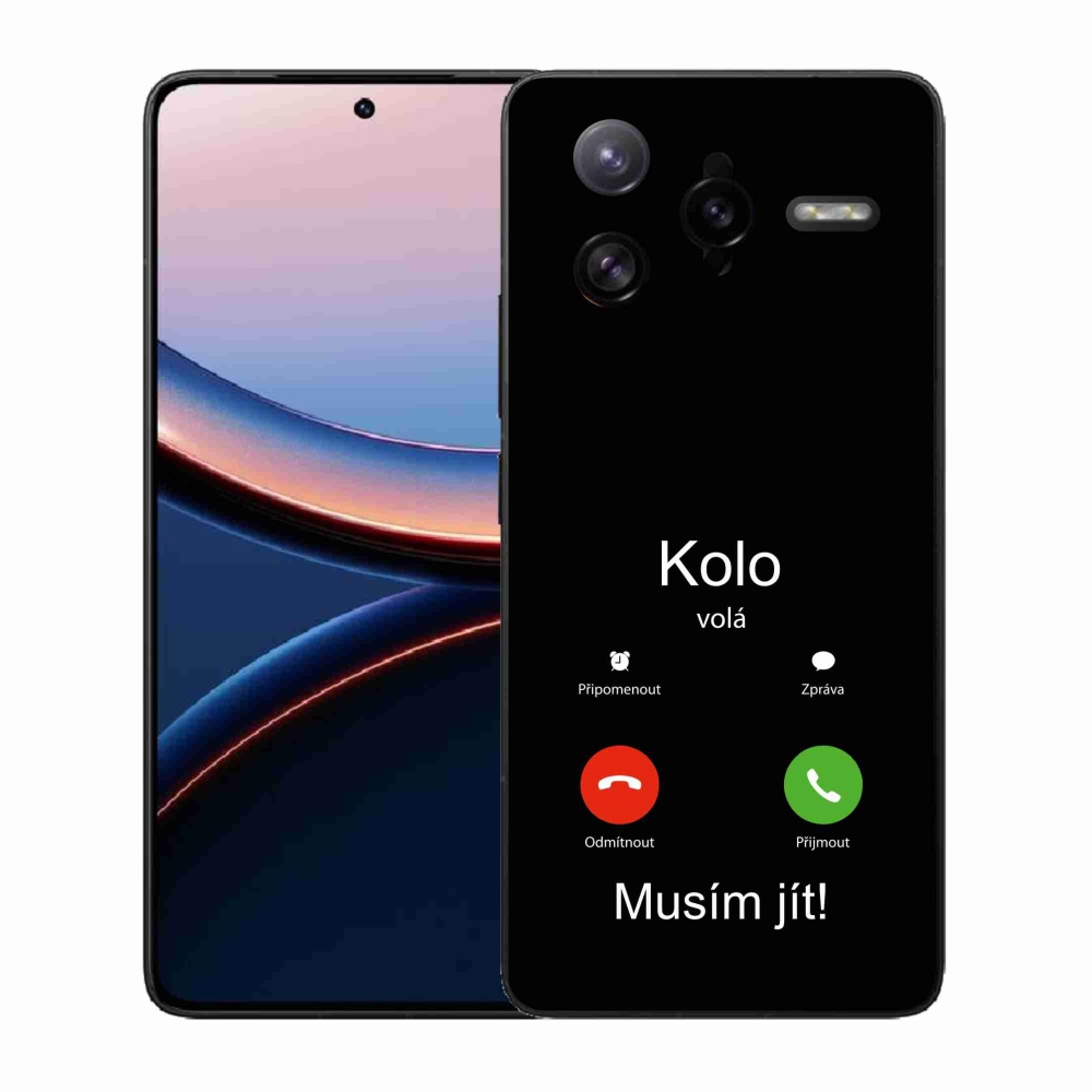 Gelový kryt mmCase na Xiaomi Poco F7 Ultra - kolo volá černé pozadí