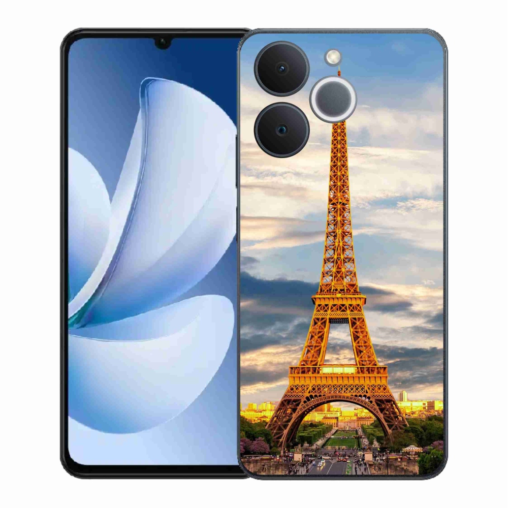 Gelový kryt mmCase na Realme Note 70T - eiffelova věž 3