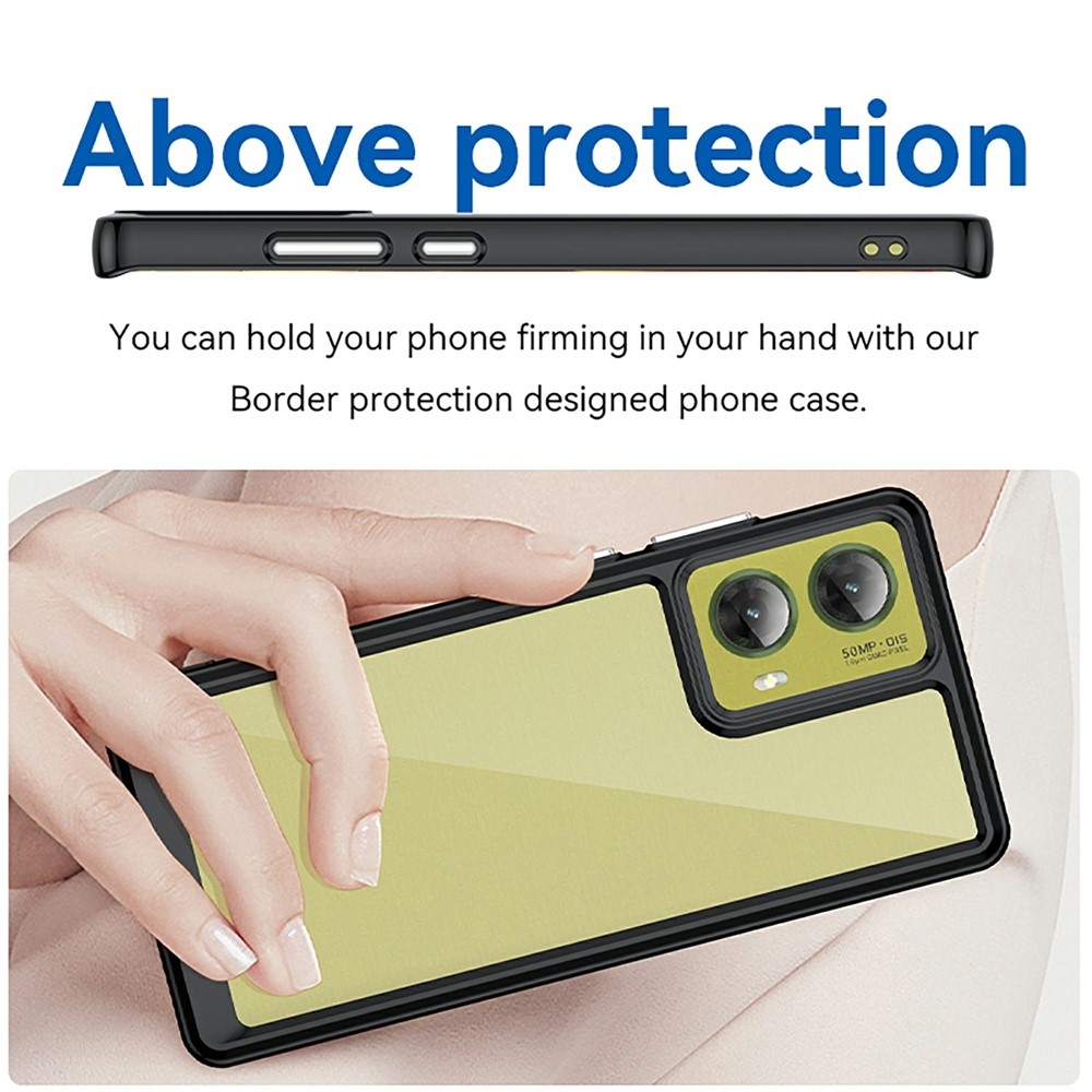 Gelový obal s pevnými zády na Motorola Moto G85 5G - černý