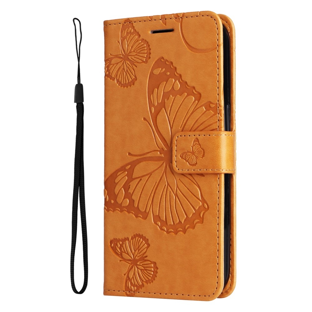 Big Butterfly knížkové pouzdro na Samsung Galaxy A06 4G - žluté