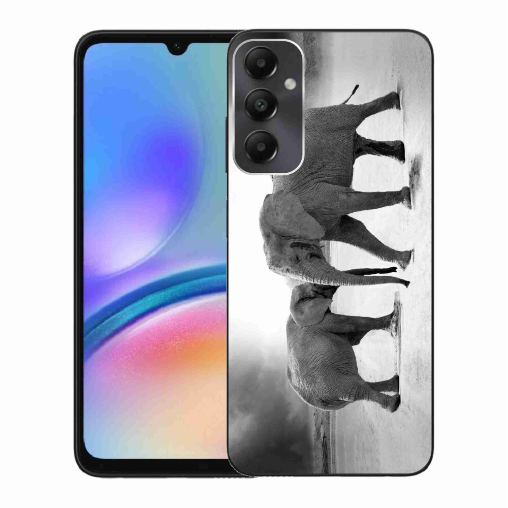 Gelový kryt mmCase na Samsung Galaxy A05s - černobílí sloni