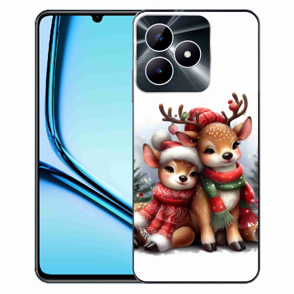 Gelový kryt mmCase na Realme Note 50 - vánoční sobi