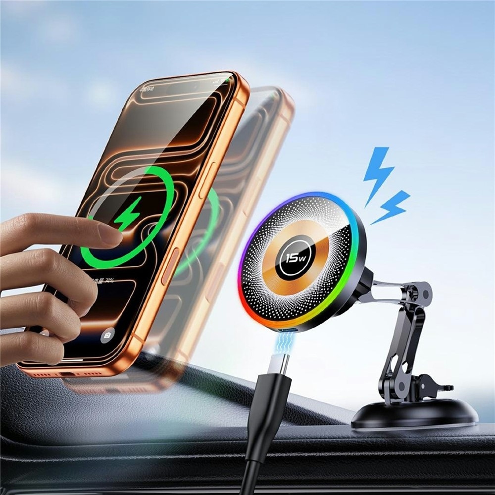 AKD255 magnetický držák do auta s bezdrátovým nabíjením 15 W