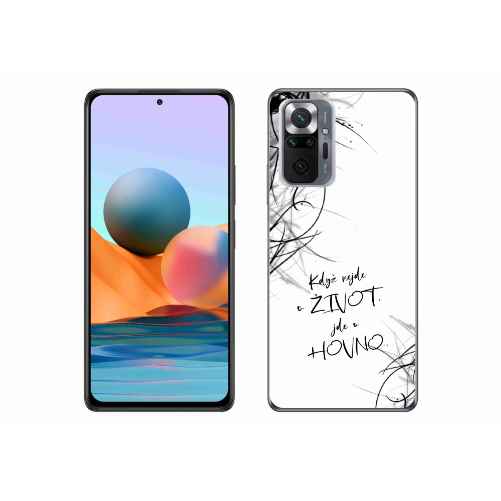 Gelový kryt mmCase na Xiaomi Redmi Note 10 Pro - vtipný text 16 bílé pozadí