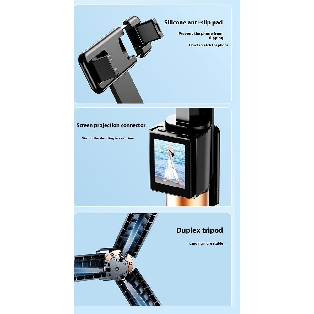 CL07 selfie tyč se stativem a displejem 1,7 m