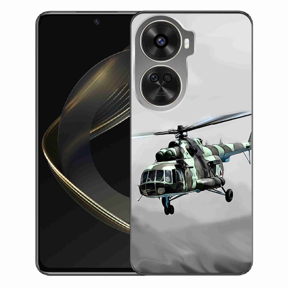 Gelový kryt mmCase na Huawei Nova 12 SE - vojenský vrtulník