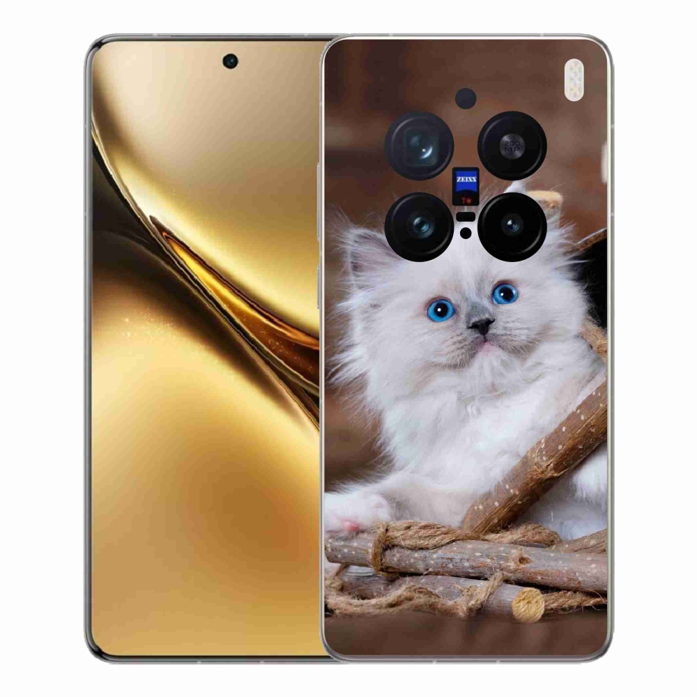 Gelový kryt mmCase na Vivo X200 Pro 5G - bílé kotě