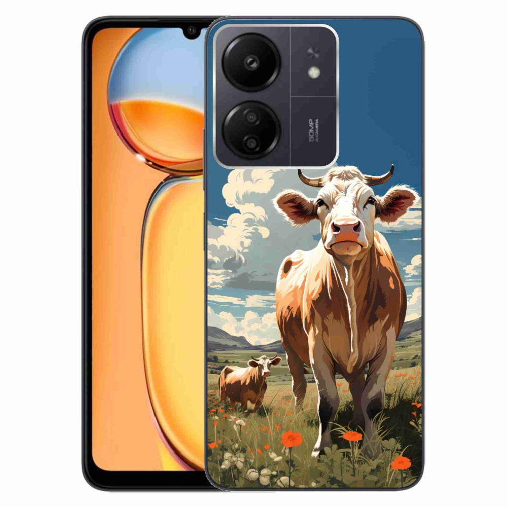 Gelový kryt mmCase na Xiaomi Poco C65/Redmi 13C - krávy na louce