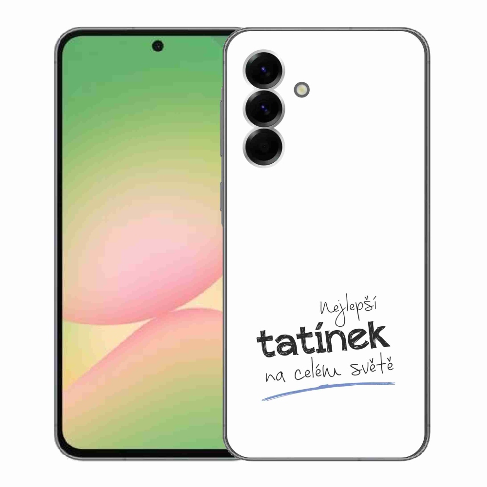Gelový kryt mmCase na Samsung Galaxy A56 5G - nejlepší tatínek 4 bílé pozadí