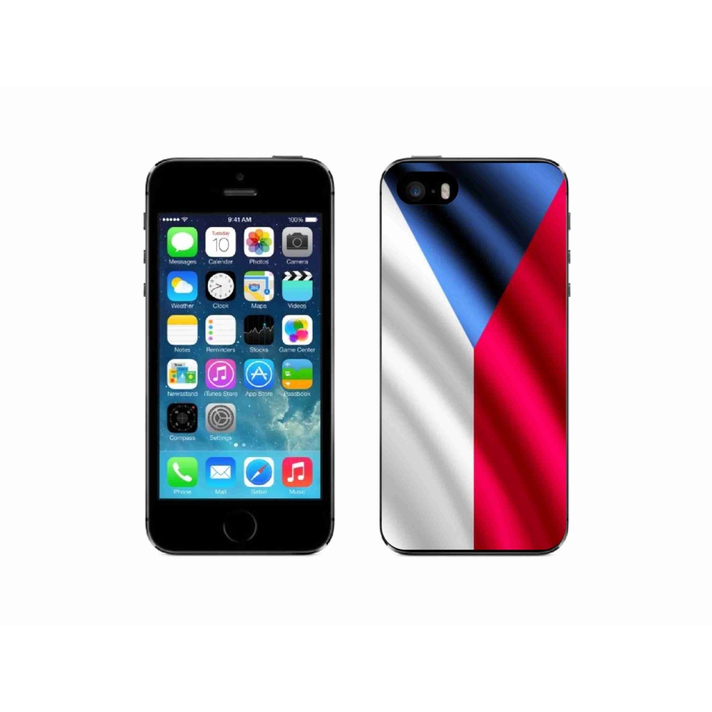 Gelový kryt mmCase na mobil iPhone SE (2016) - česká vlajka