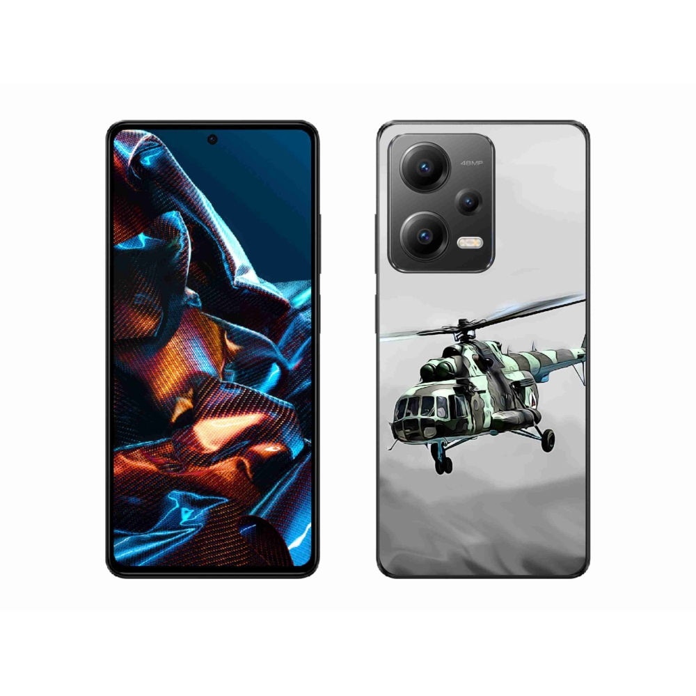 Gelový kryt mmCase na Xiaomi Redmi Note 12 Pro 5G - vojenský vrtulník