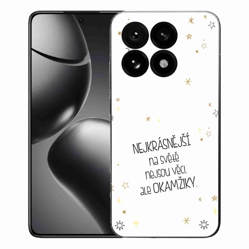 Gelový kryt mmCase na Xiaomi 15T - citát 4 bílé pozadí