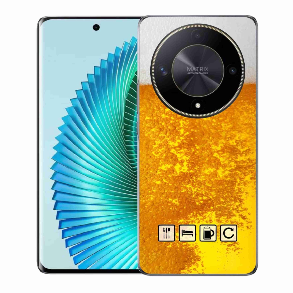 Gelový kryt mmCase na Honor Magic 6 Lite 5G - pivní motiv 3
