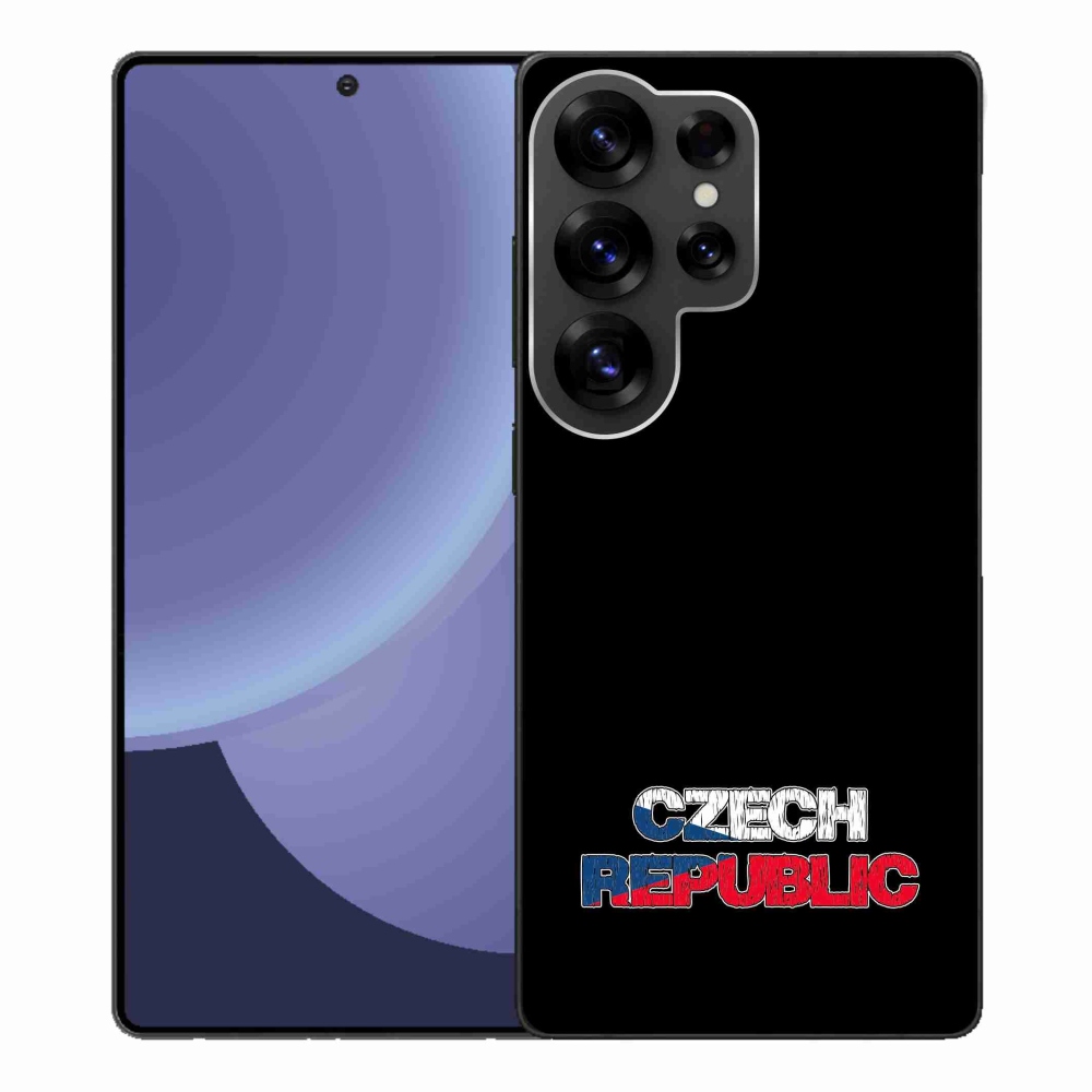 Gelový kryt mmCase na Samsung Galaxy S25 Ultra - Czech Republic černé pozadí