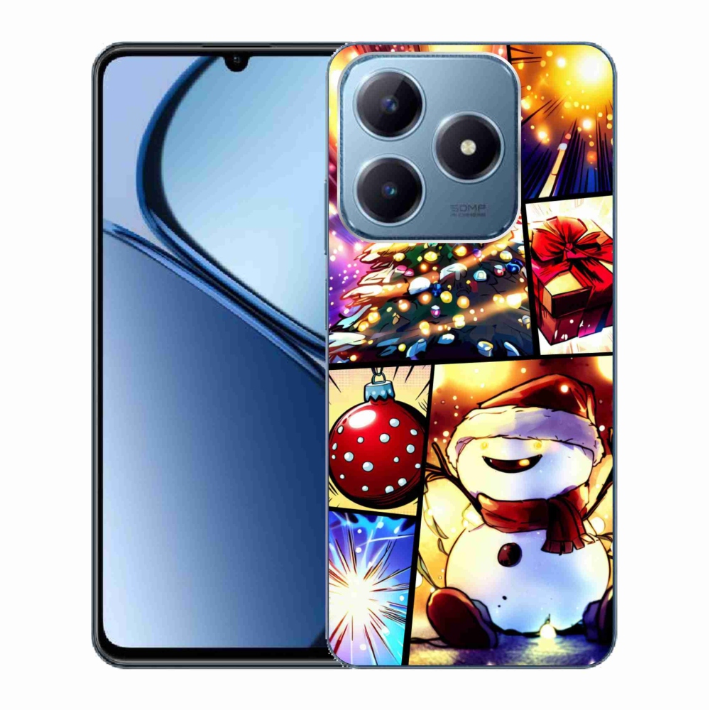 Gelový kryt mmCase na Realme C63 - vánoční motivy 1