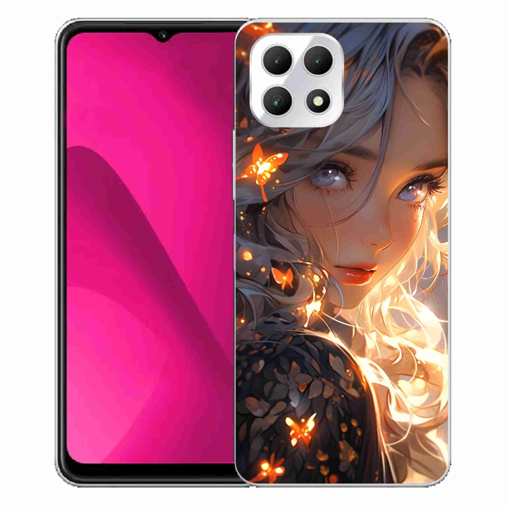 Gelový kryt mmCase na T-Mobile T Phone 2 - dívka a motýli