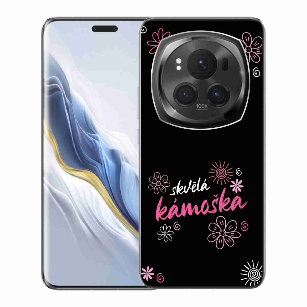 Gelový kryt mmCase na Honor Magic 6 Pro 5G - skvělá kámoška černé pozadí