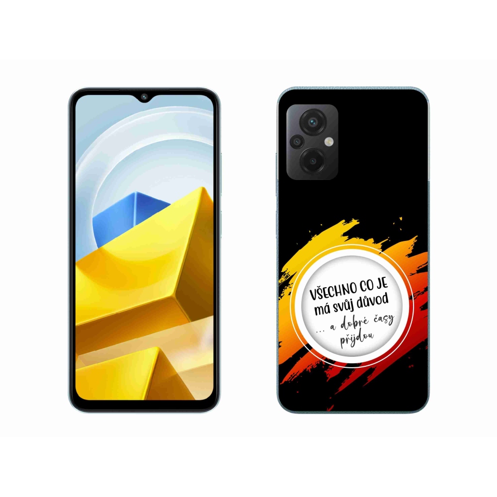 Gelový kryt mmCase na Xiaomi Poco M5 4G - citát 3 černé pozadí