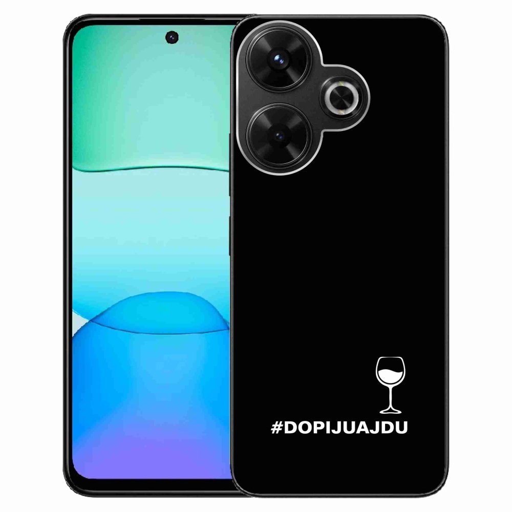 Gelový kryt mmCase na Xiaomi Redmi 13 4G/Poco M6 4G  - vinný motiv černé pozadí
