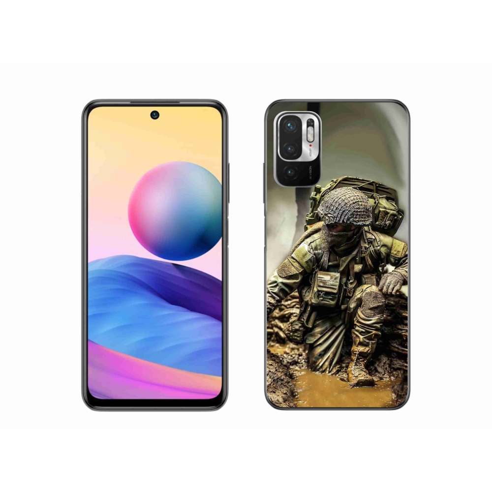 Gelový kryt mmCase na Xiaomi Redmi Note 10 5G - voják