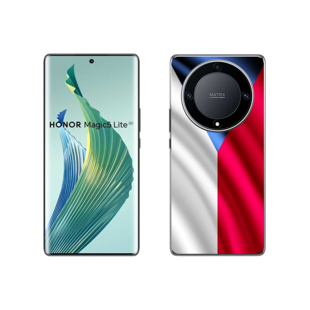 Gelový kryt mmCase na mobil Honor Magic 5 Lite 5G - česká vlajka