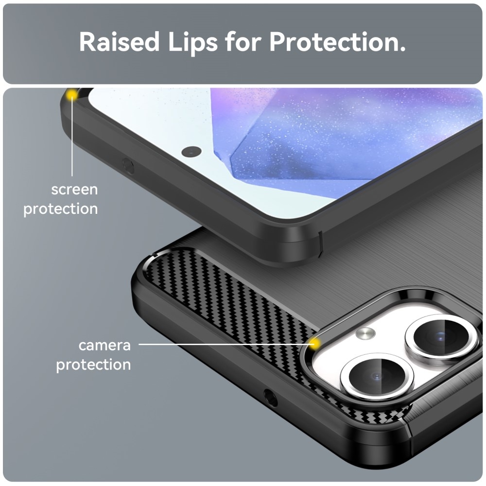Carbon odolný gelový obal na Samsung Galaxy A06 4G - černý