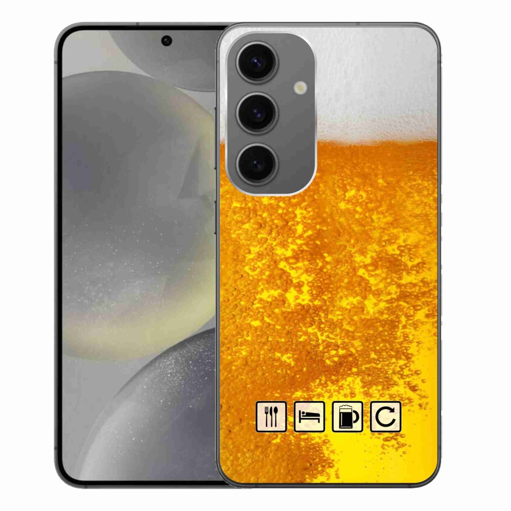 Gelový kryt mmCase na Samsung Galaxy S24+ - pivní motiv 3