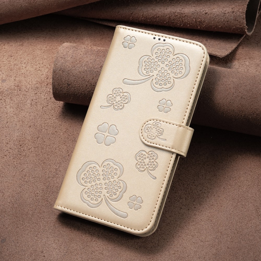 Clover knížkové pouzdro na Honor X8c - zlaté