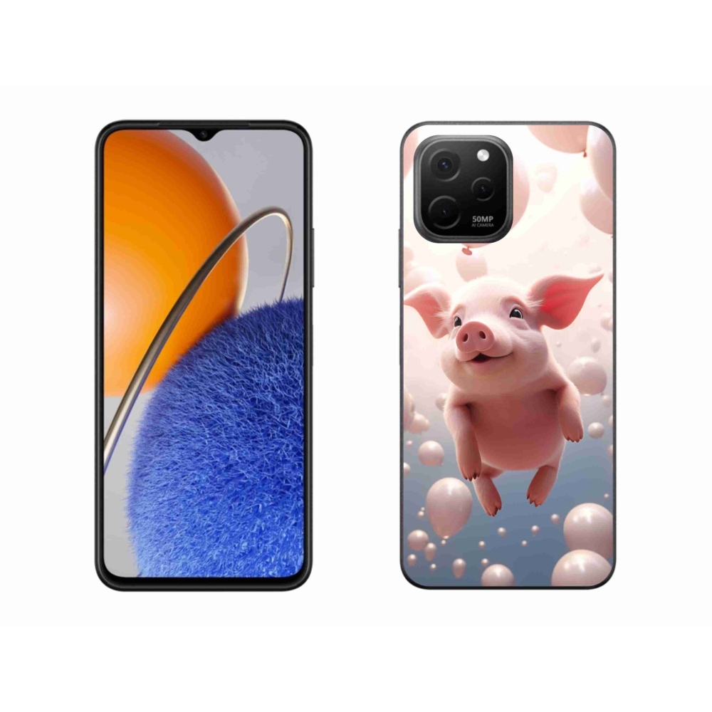 Gelový kryt mmCase na Huawei Nova Y61 - prasátko s balónky