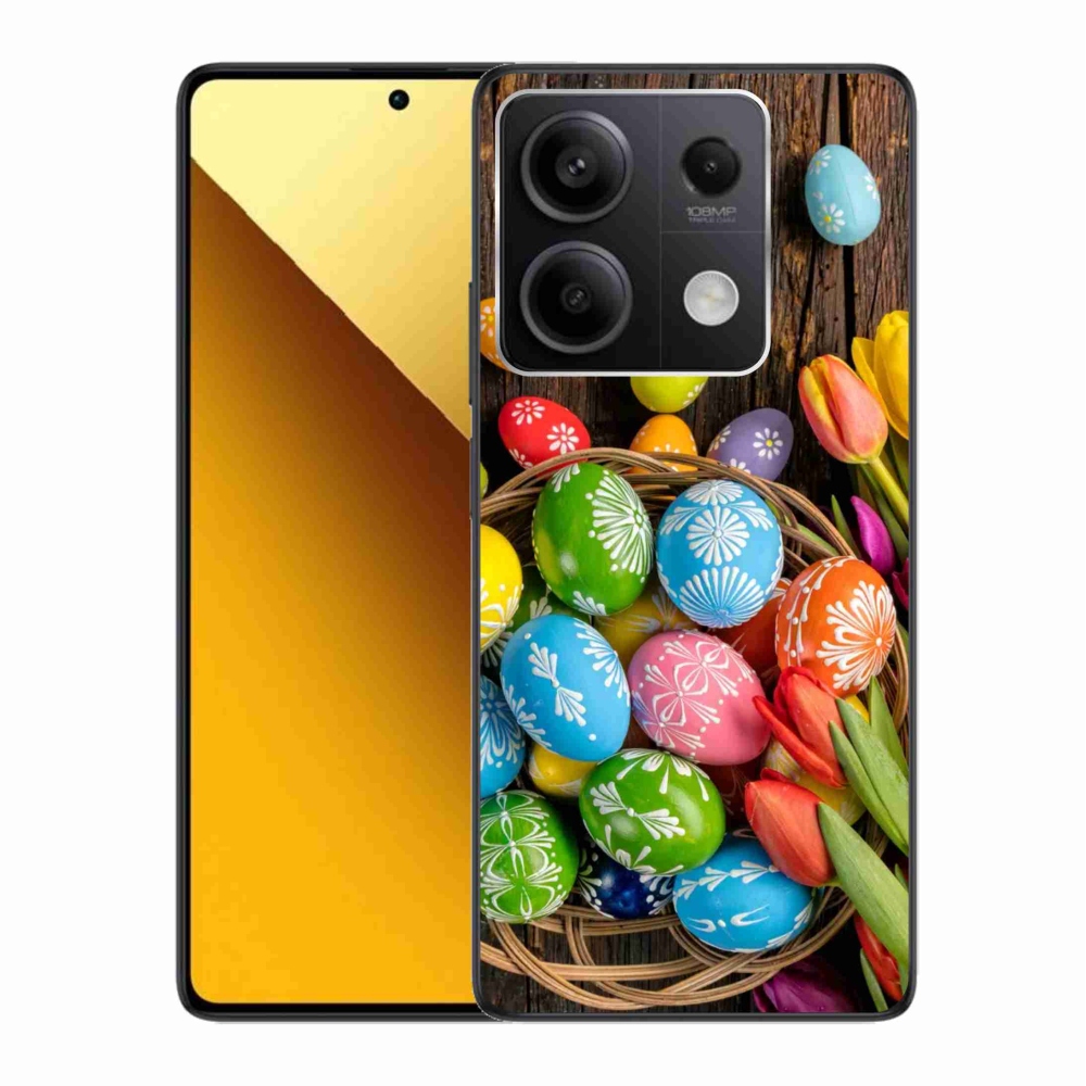 Gelový kryt mmCase na Xiaomi Redmi Note 13 5G - velikonoční vajíčka