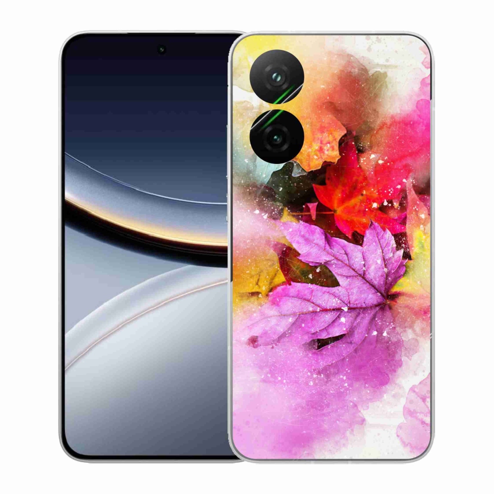 Gelový kryt mmCase na Xiaomi Poco F7 5G - barevné listy