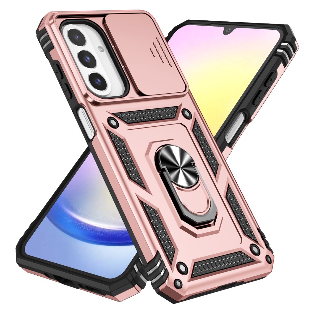Ring odolný kryt na Samsung Galaxy A26 5G - růžovozlatý