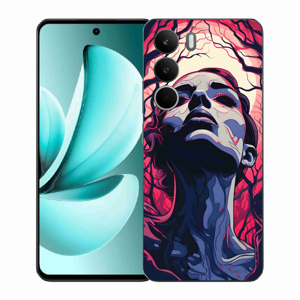 Gelový kryt mmCase na Realme C71 - abstraktní obličej