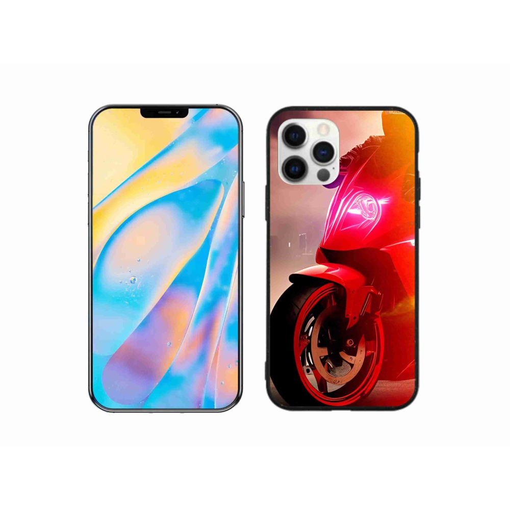 Gelový kryt mmCase na iPhone 12 Pro - motorka
