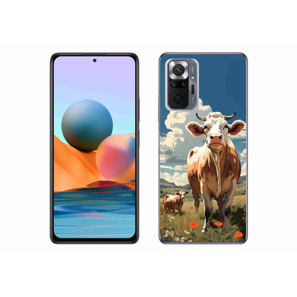 Gelový kryt mmCase na Xiaomi Redmi Note 10 Pro - krávy na louce