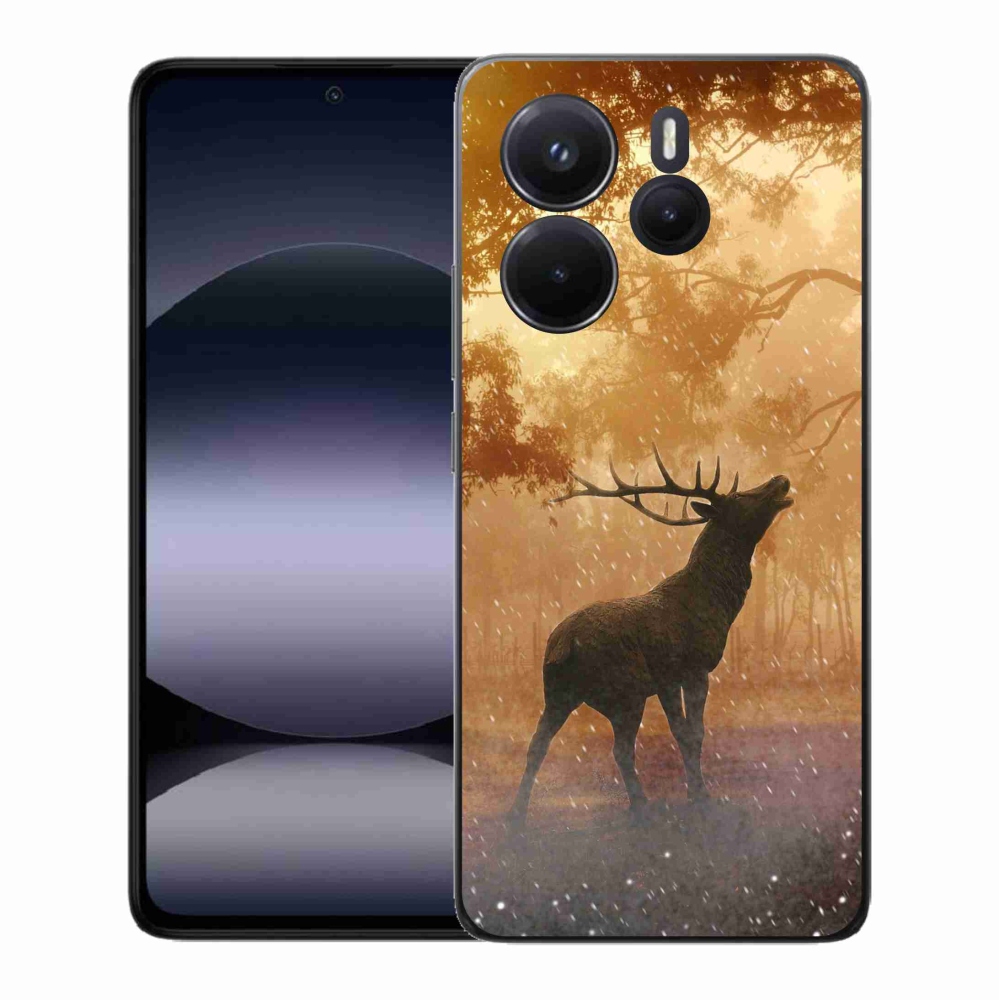 Gelový kryt mmCase na Xiaomi Redmi Note 14 - jelen v říji