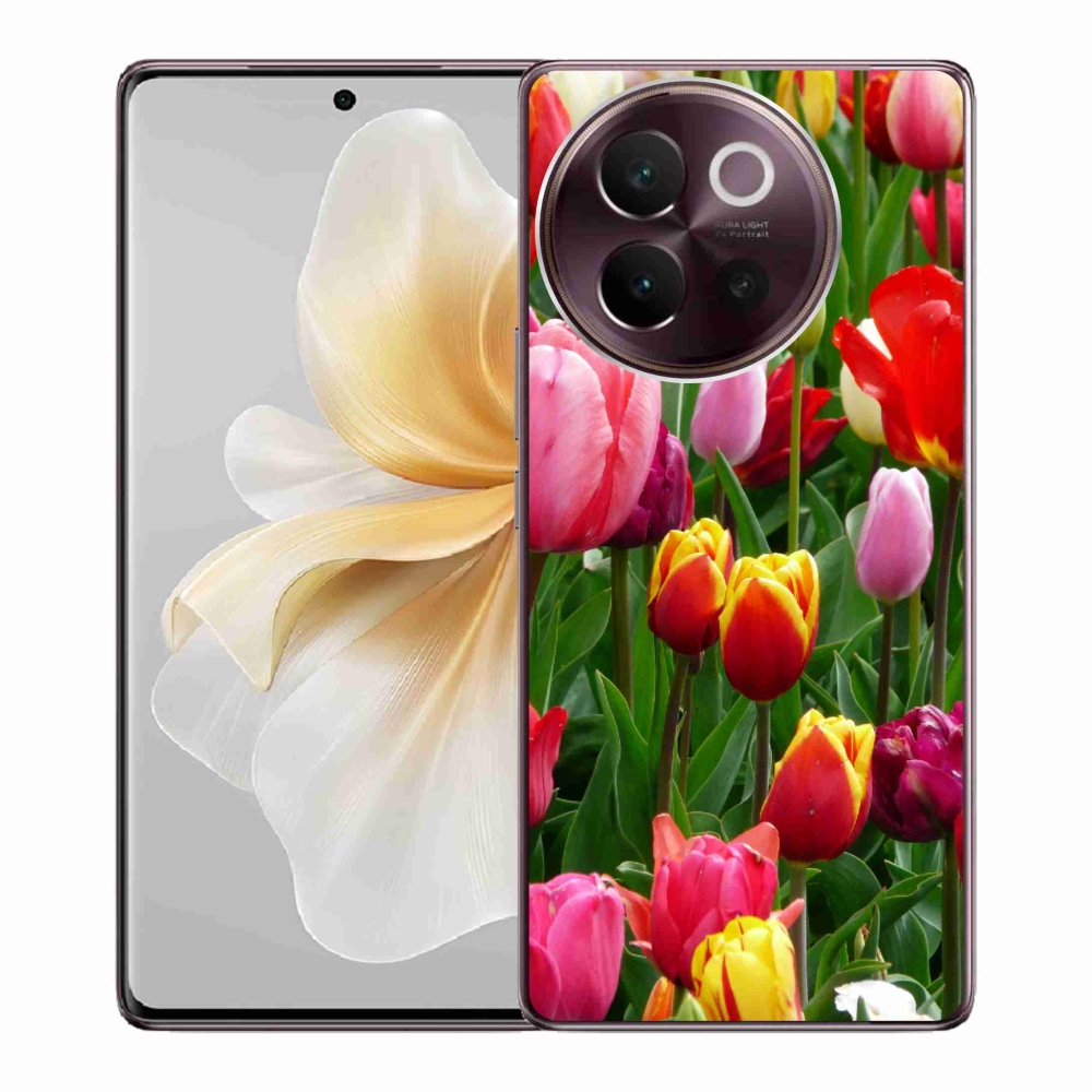 Gelový kryt mmCase na Vivo V40 Lite 5G - tulipány