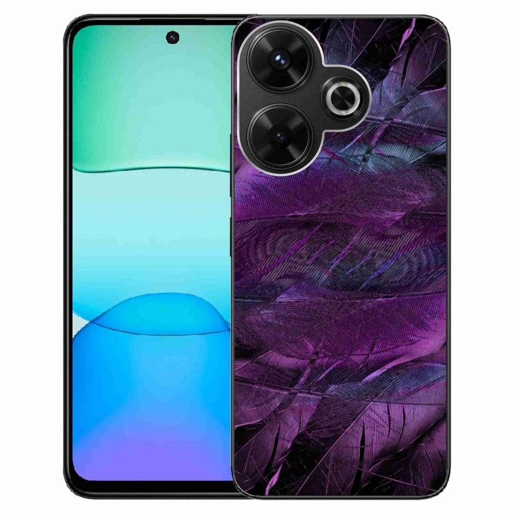 Gelový kryt mmCase na Xiaomi Redmi 13 4G/Poco M6 4G - fialová pírka