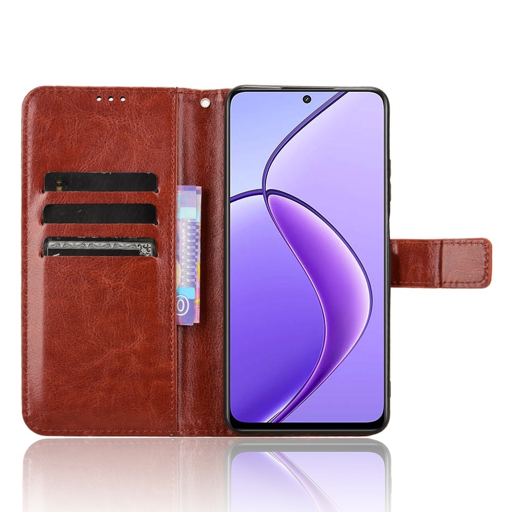 Crazy knížkové pouzdro na Realme 12 5G/12x 5G - hnědé