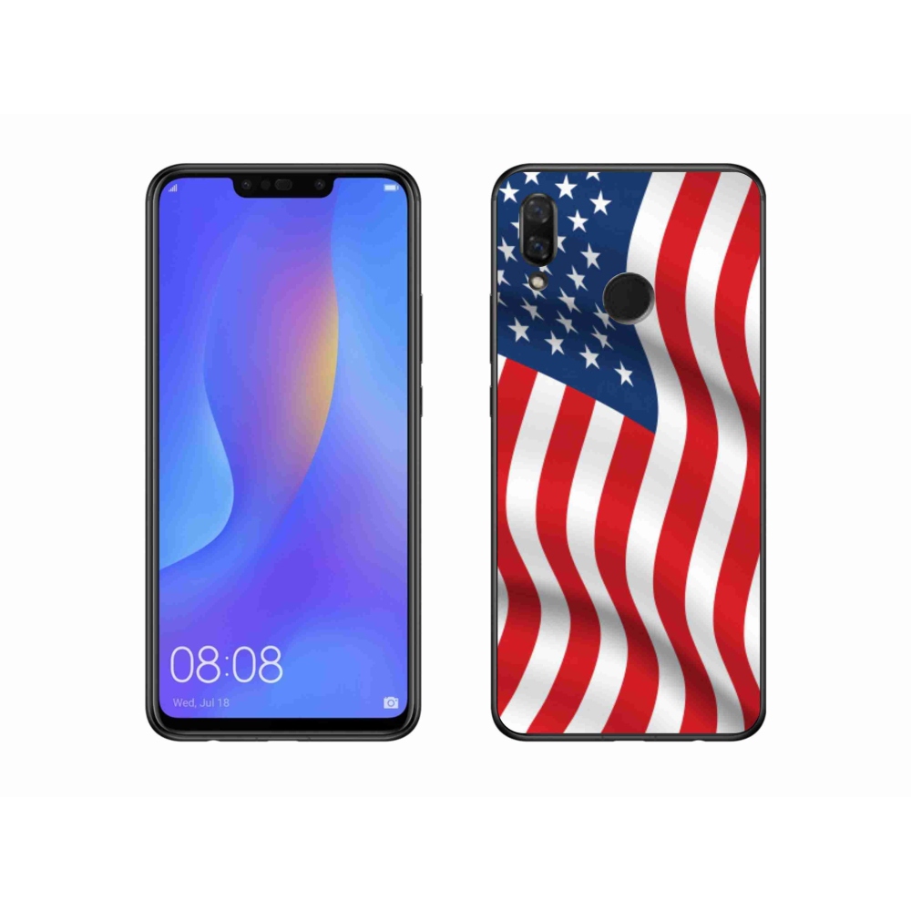 Gelový kryt mmCase na mobil Huawei Nova 3 - USA vlajka
