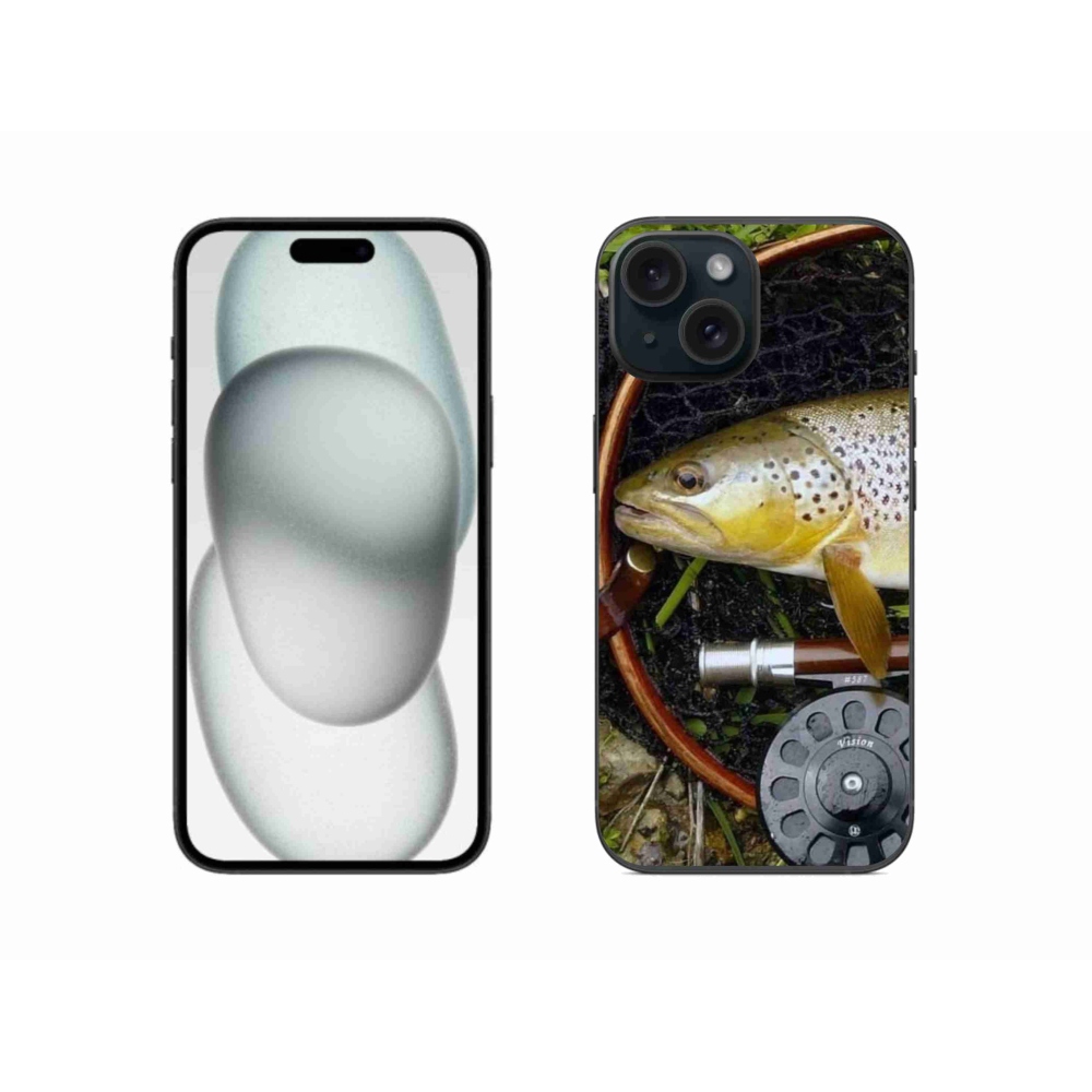 Gelový obal mmCase na iPhone 15 - pstruh 2