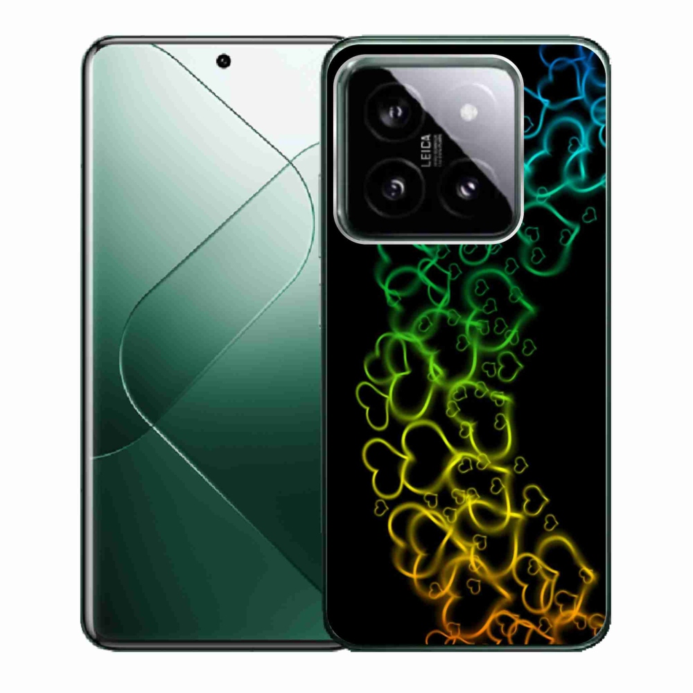 Gelový kryt mmCase na Xiaomi 14 - barevná srdíčka