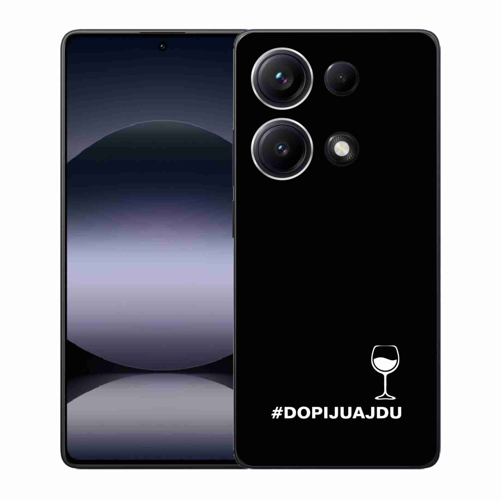 Gelový kryt mmCase na Xiaomi Redmi Note 14S - vinný motiv černé pozadí