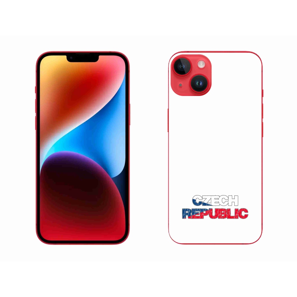 Gelový kryt mmCase na iPhone 14 Plus - Czech Republic bílé pozadí