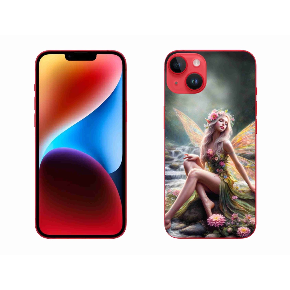 Gelový kryt mmCase na iPhone 14 Plus - motýlí žena 1