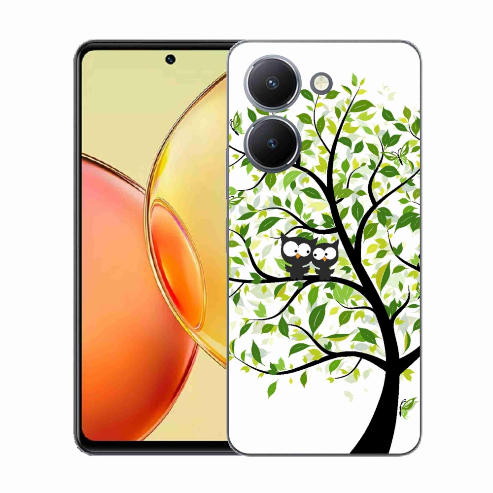 Gelový kryt mmCase na Vivo Y36 - sovičky na stromě