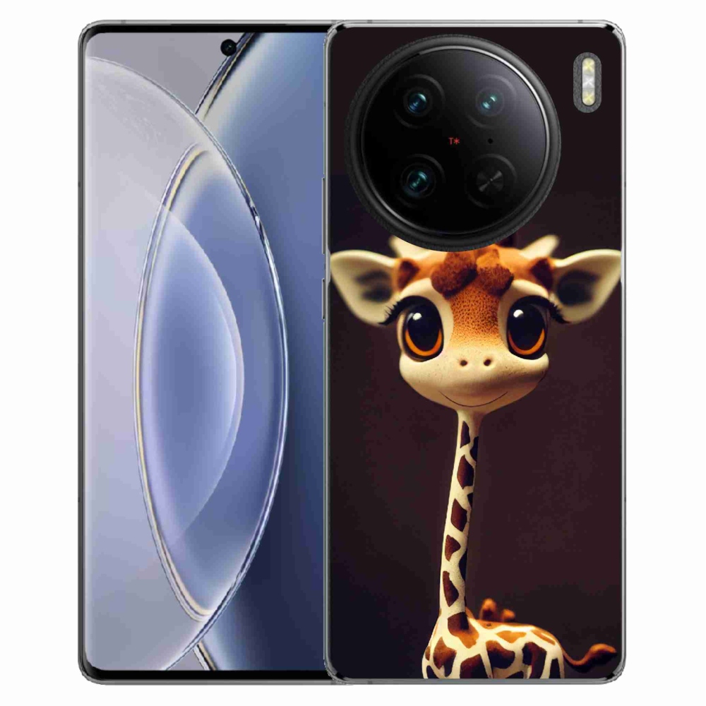 Gelový kryt mmCase na Vivo X90 Pro - malá žirafa